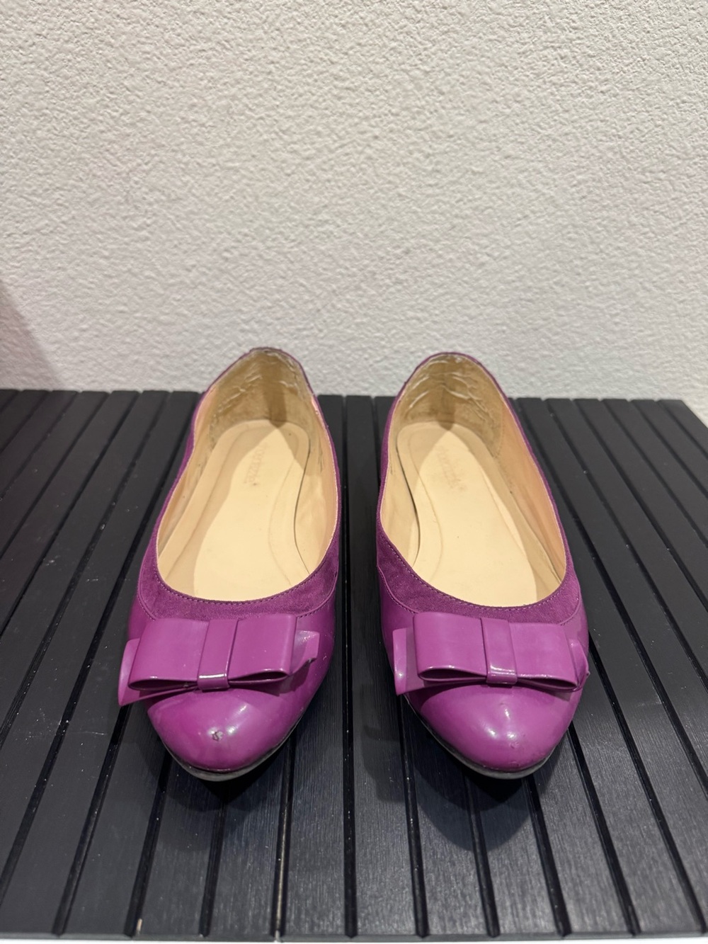 Shoe Dazzle Women's Purple Pointed-Toe Bow Flats